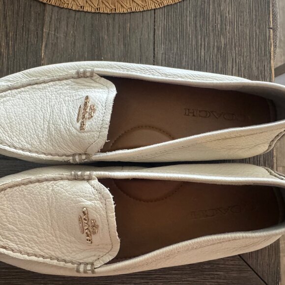 Coach Mary Lock up - Womens 8B pebbled leather driving moccasin loafers shoes - Picture 2 of 6